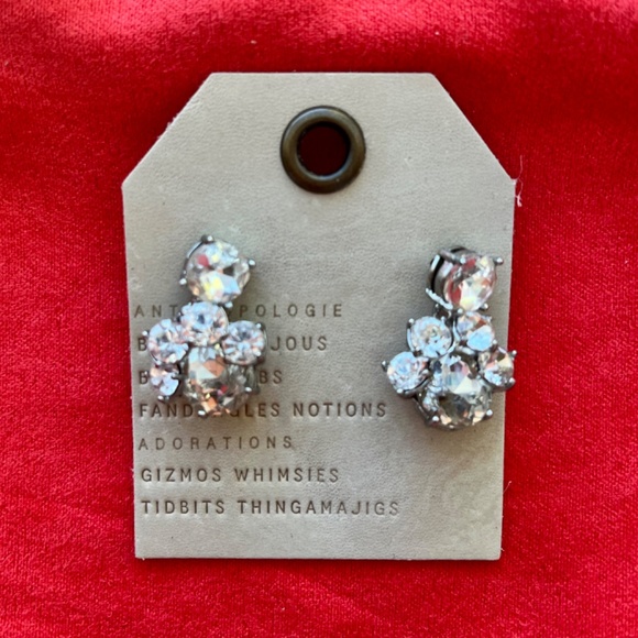 Clear crystal earrings - Picture 2 of 2